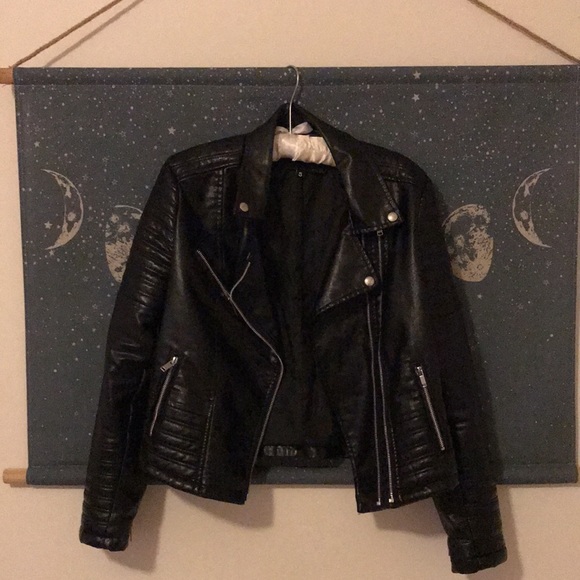 🌙SHEIN Katy Perry’s Picks Faux Leather Biker Jacket🌙 - Picture 7 of 10